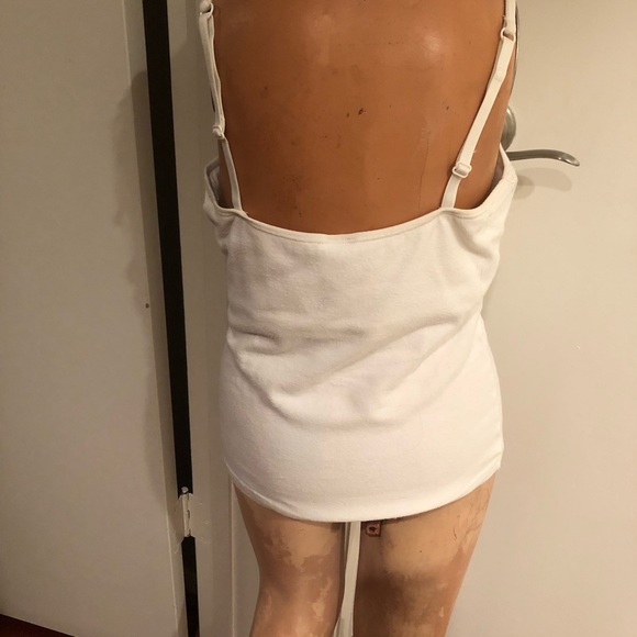 Camisoles Set of 2 Cami Tank Tops Tan/White Size Med Fits Sm/Med - Picture 8 of 16